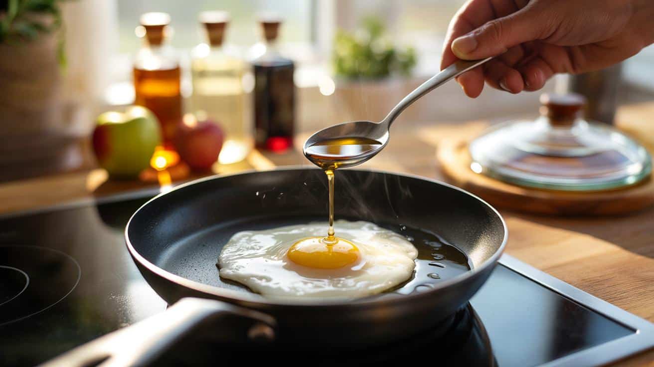 Echa vinagre en la sartén al freír huevos: cinco efectos inmediatos que notarás tú y tu familia