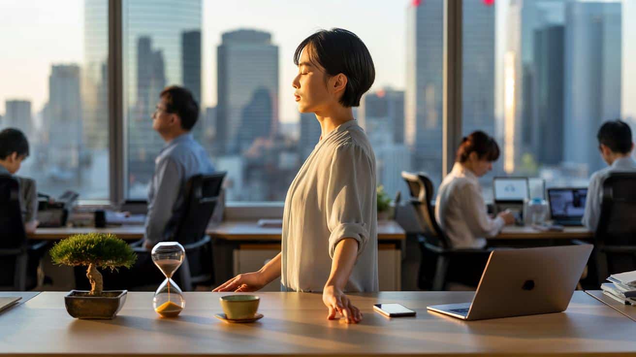 El secreto japonés que la gente ocupada usa a diario: 60 segundos, tres respiraciones y claridad