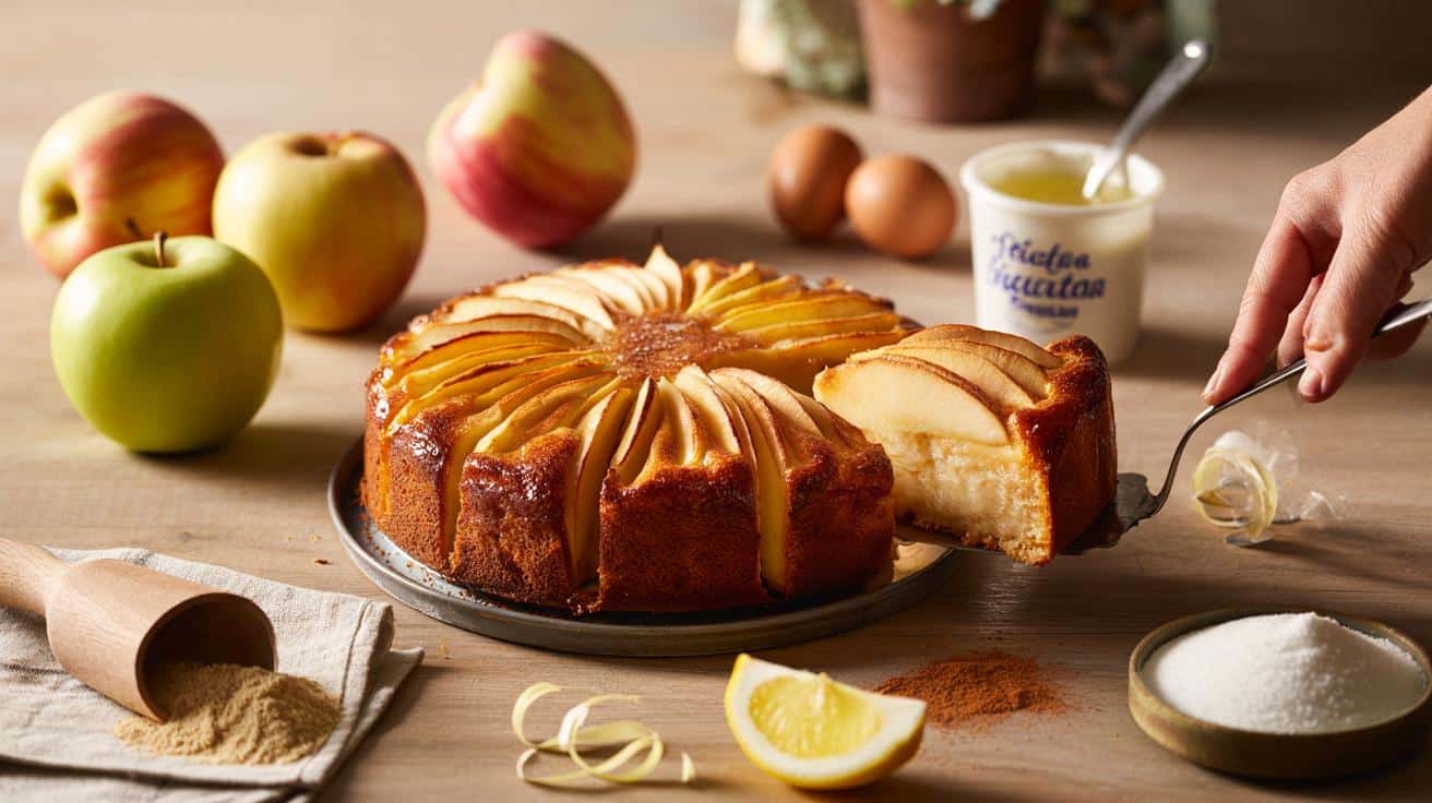 Si tienes 3 manzanas y un yogur, esta tarta de 7 pasos triunfa en España: ¿te apuntas hoy?