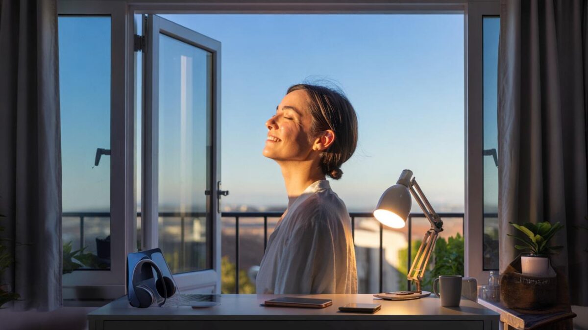 Teletrabajas y te sientes apagado: 20 minutos de luz en la cara, ¿te cambian el ánimo en 7 días?