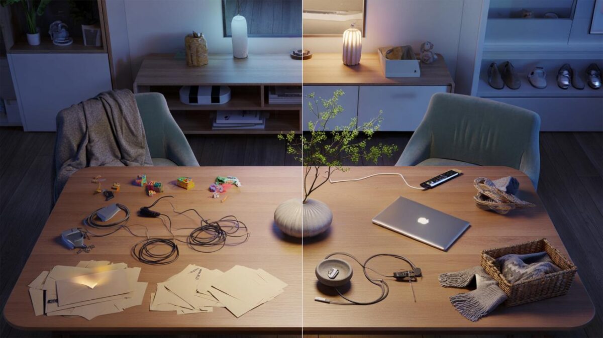 ¿tu mesa del salón te está robando calma? 7 señales en tu casa y el truco de 10 minutos cada noche